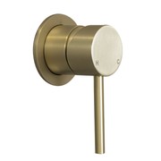 Mira Brushed Brass Gold Wall Mixer gallery detail image