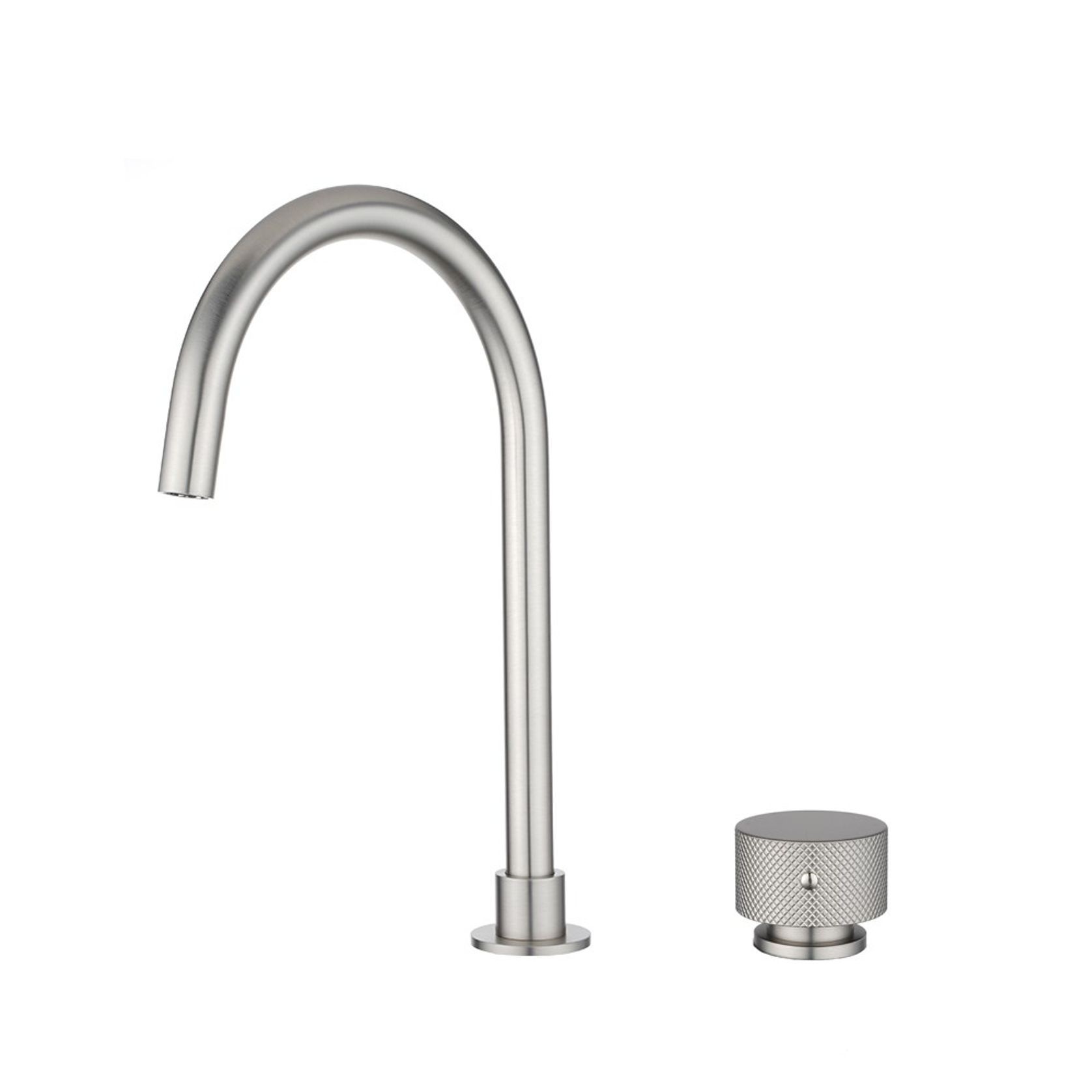 Moon Swivel Basin Mixer Brushed Nickel gallery detail image