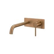 Lucid Pin Spout Mixer Trim Kit Brushed Copper Square gallery detail image