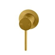 Lucid Pin Wall Mixer Brushed Brass gallery detail image