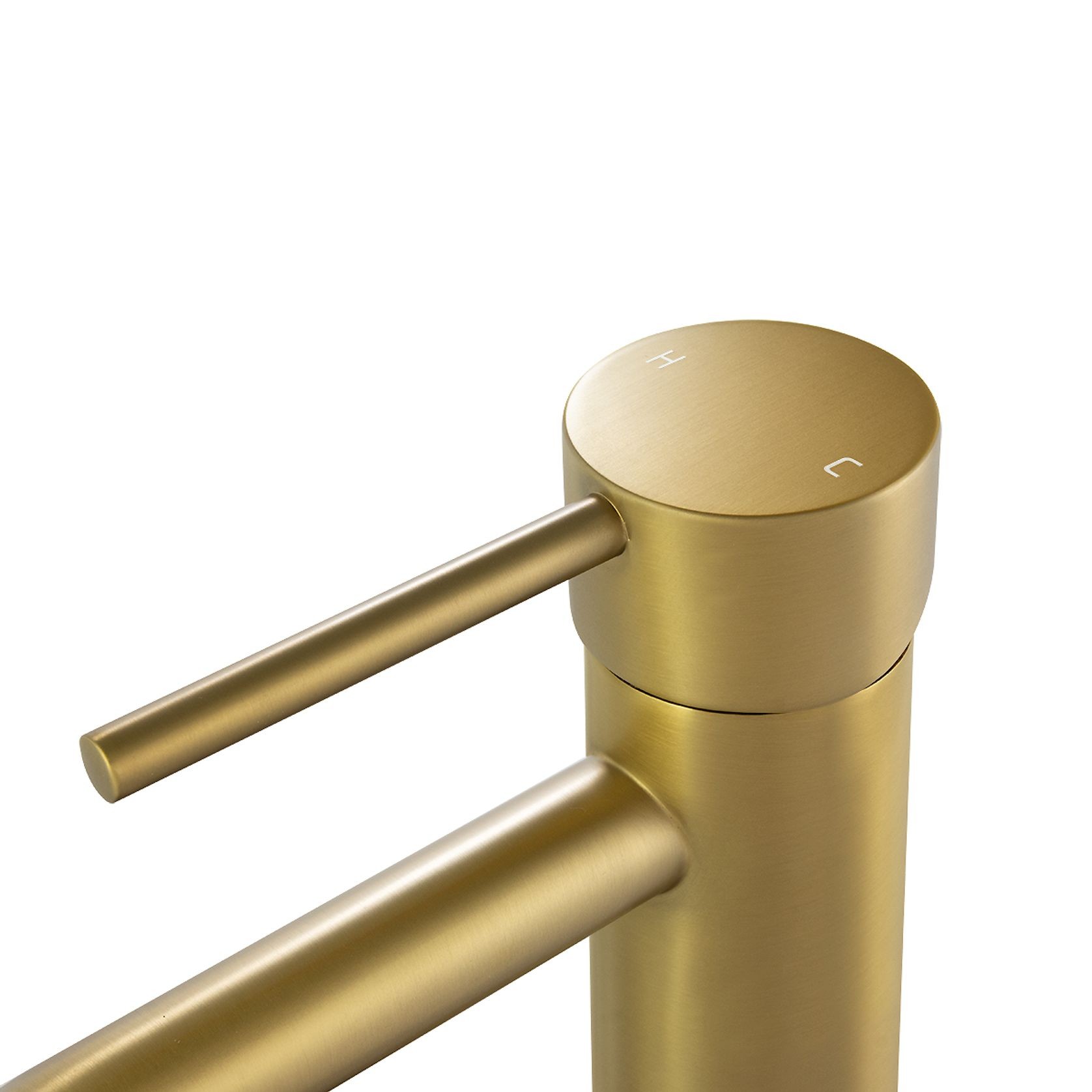 Lucid Pin Basin Mixer Brushed Brass gallery detail image