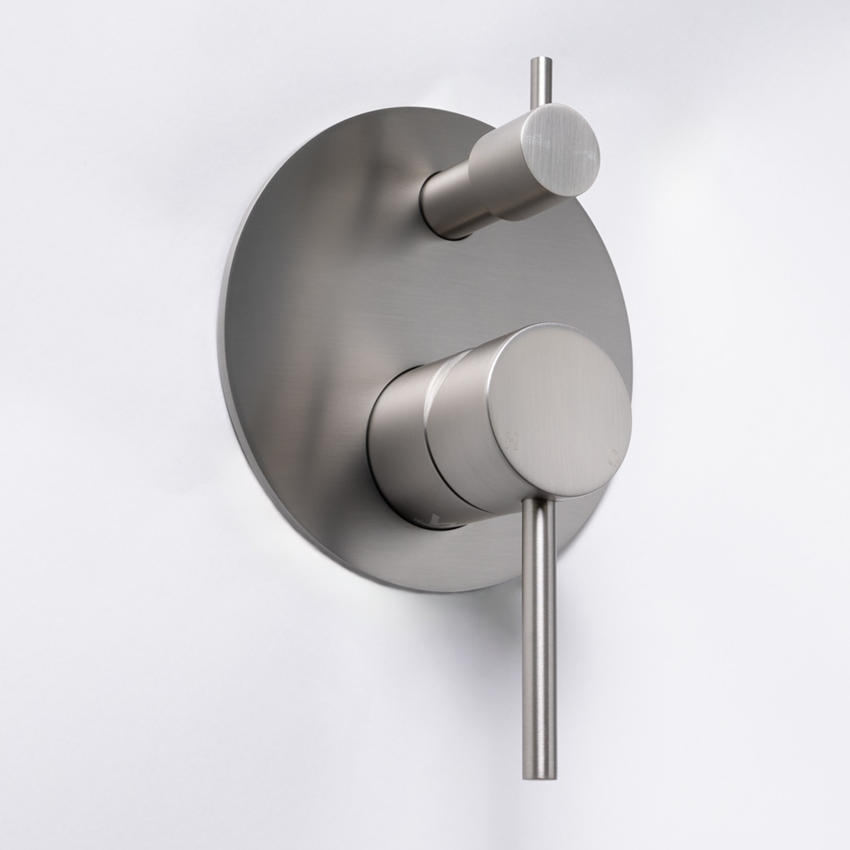 Mira Brushed Nickel Wall Mixer Divertor Plate gallery detail image
