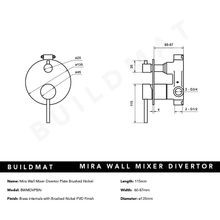 Mira Brushed Nickel Wall Mixer Divertor Plate gallery detail image