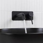Mira Matte Black Wall Mixer and Spout gallery detail image