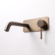 Mira Brushed Vintage Antique Brass Wall Mixer and Spout gallery detail image