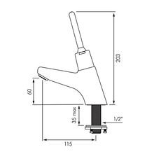 Delabie Tempostop 2 Time Flow Basin Tap Lever Operated gallery detail image