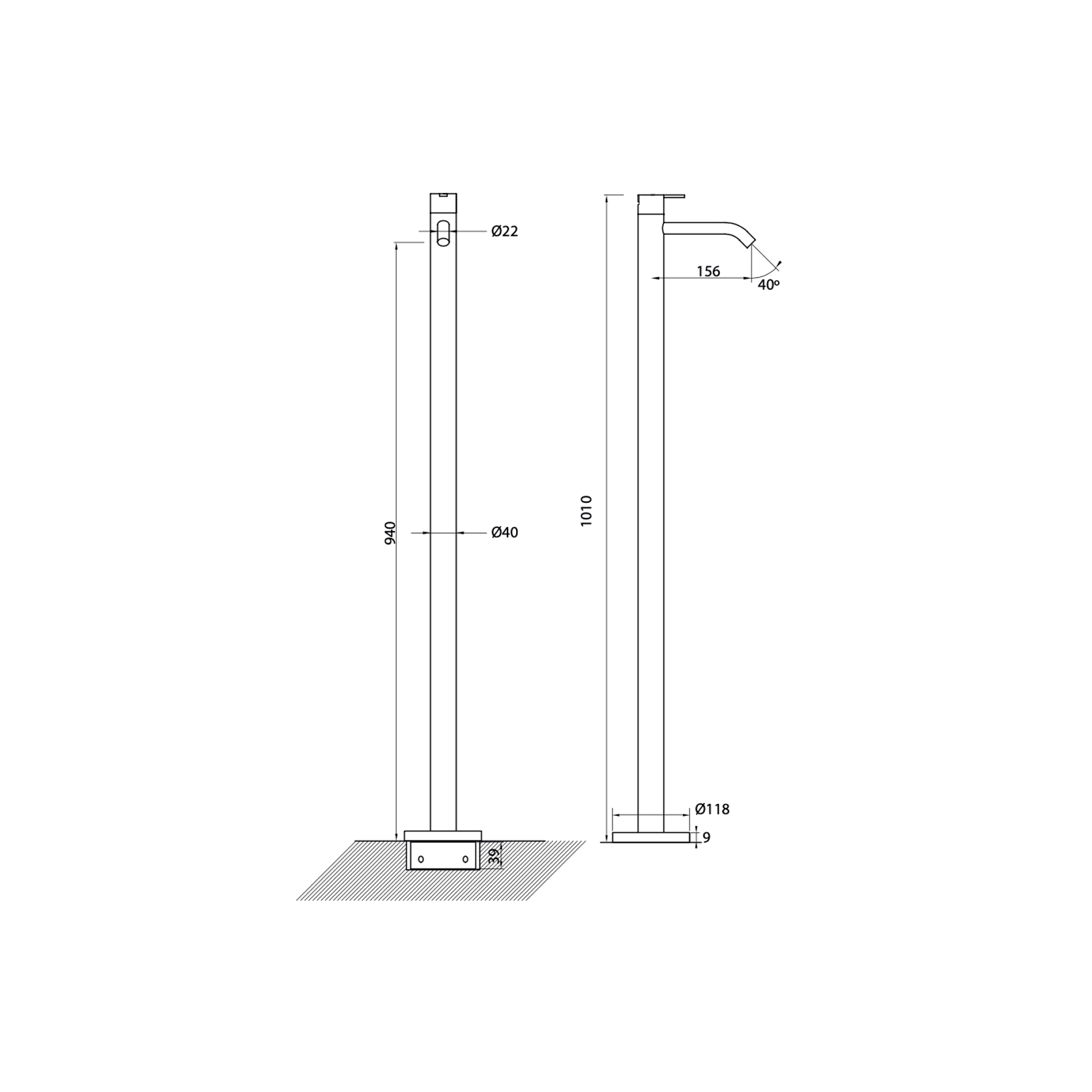 Antonio Frattini DO23 Floor Standing Tap gallery detail image