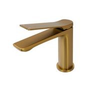 Rushy Basin Mixer Brushed Brass gallery detail image