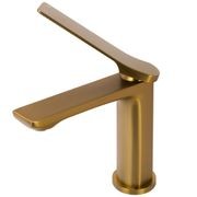 Rushy Basin Mixer Brushed Brass gallery detail image