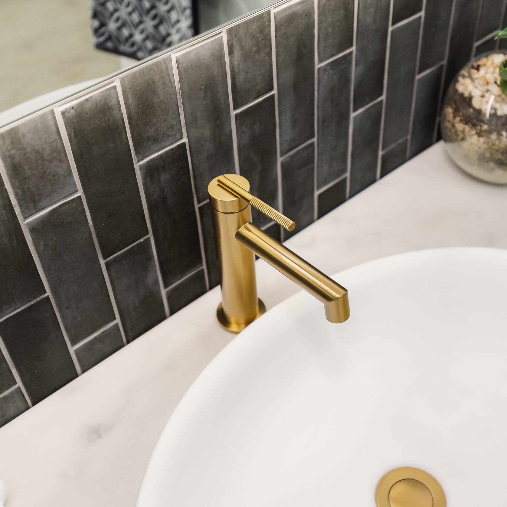 Caddence Basin Mixer Brushed Brass gallery detail image