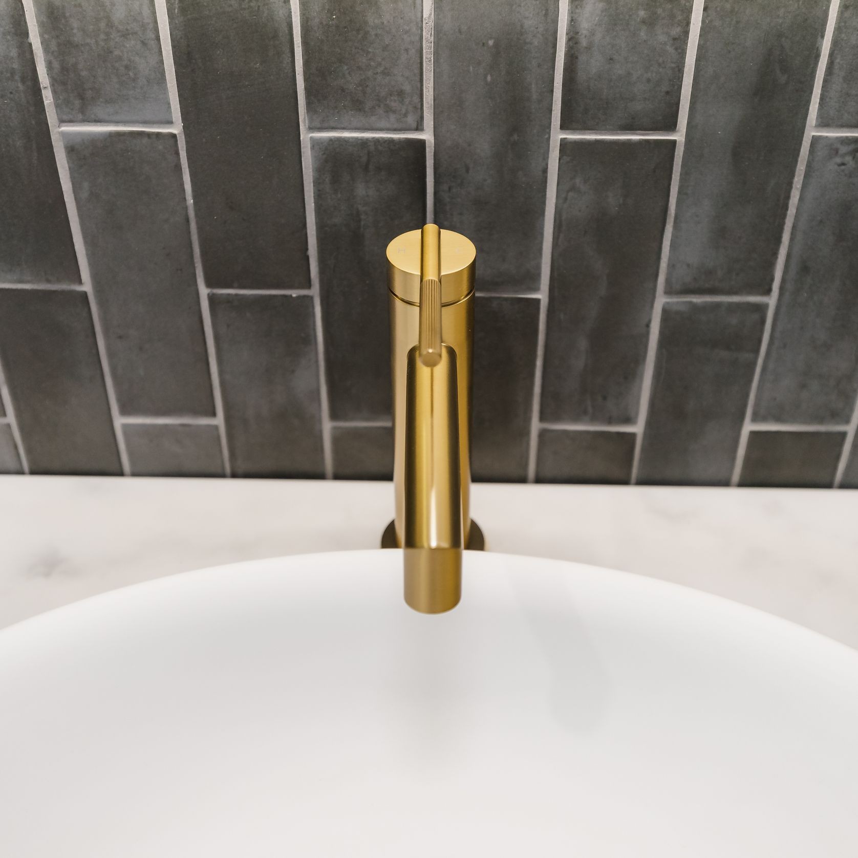 Caddence Basin Mixer Brushed Brass gallery detail image