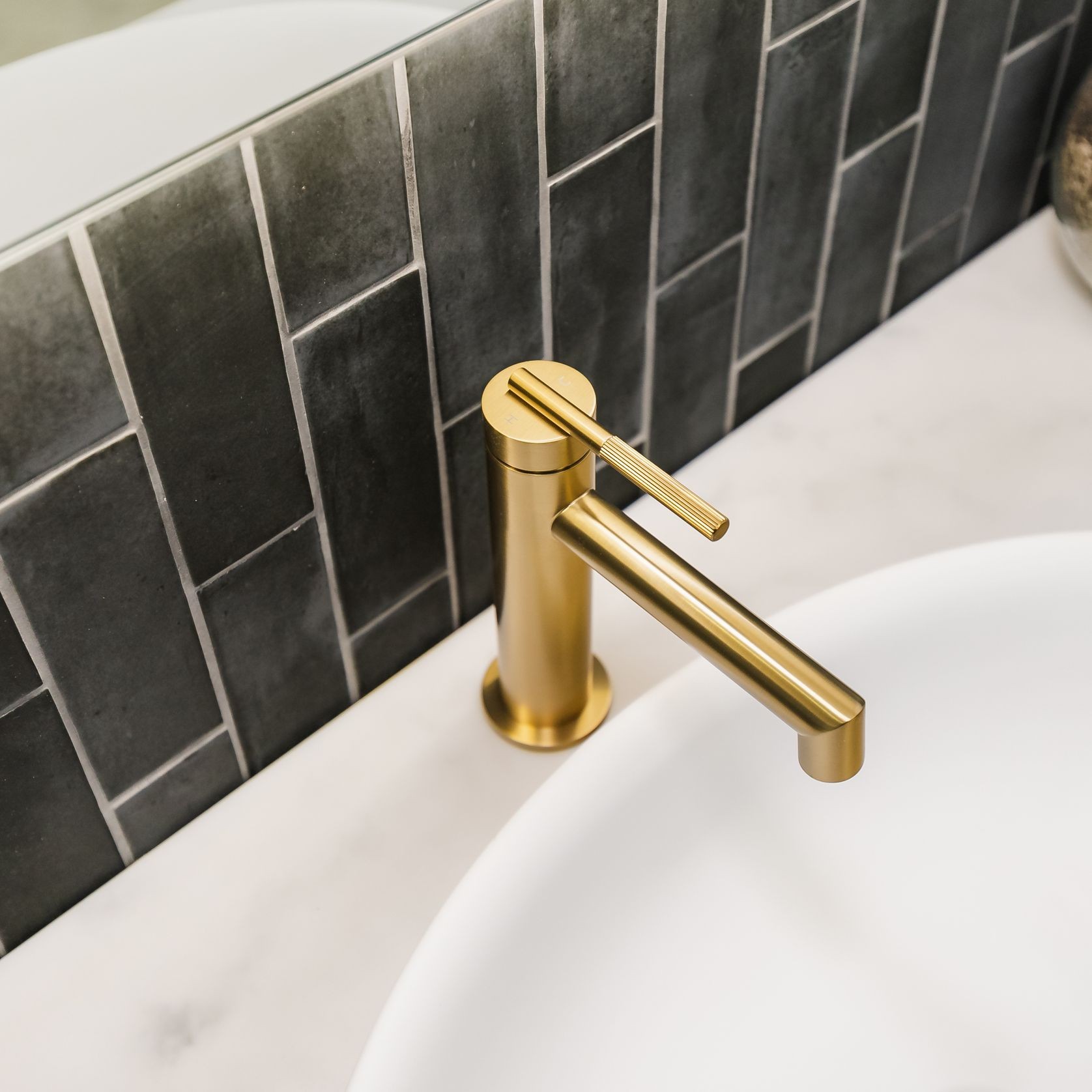 Caddence Basin Mixer Brushed Brass gallery detail image