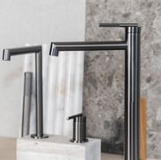 Caddence Tall Basin Mixer Gun Metal Grey gallery detail image