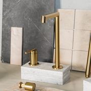 Caddence Split Type Basin Mixer Brushed Brass gallery detail image