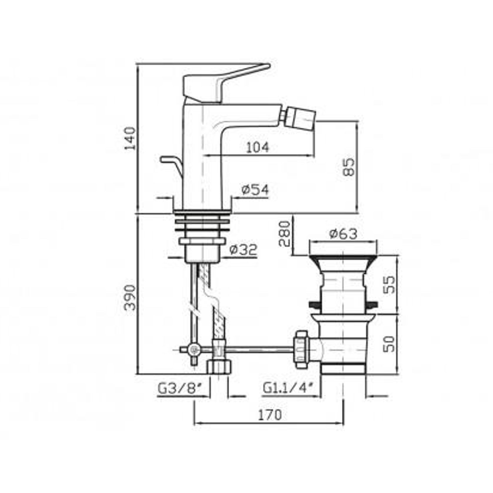 Brim Bidet Mixer gallery detail image