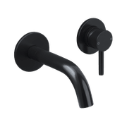 Carbon Wall Mounted Basin Mixer Satin Black gallery detail image