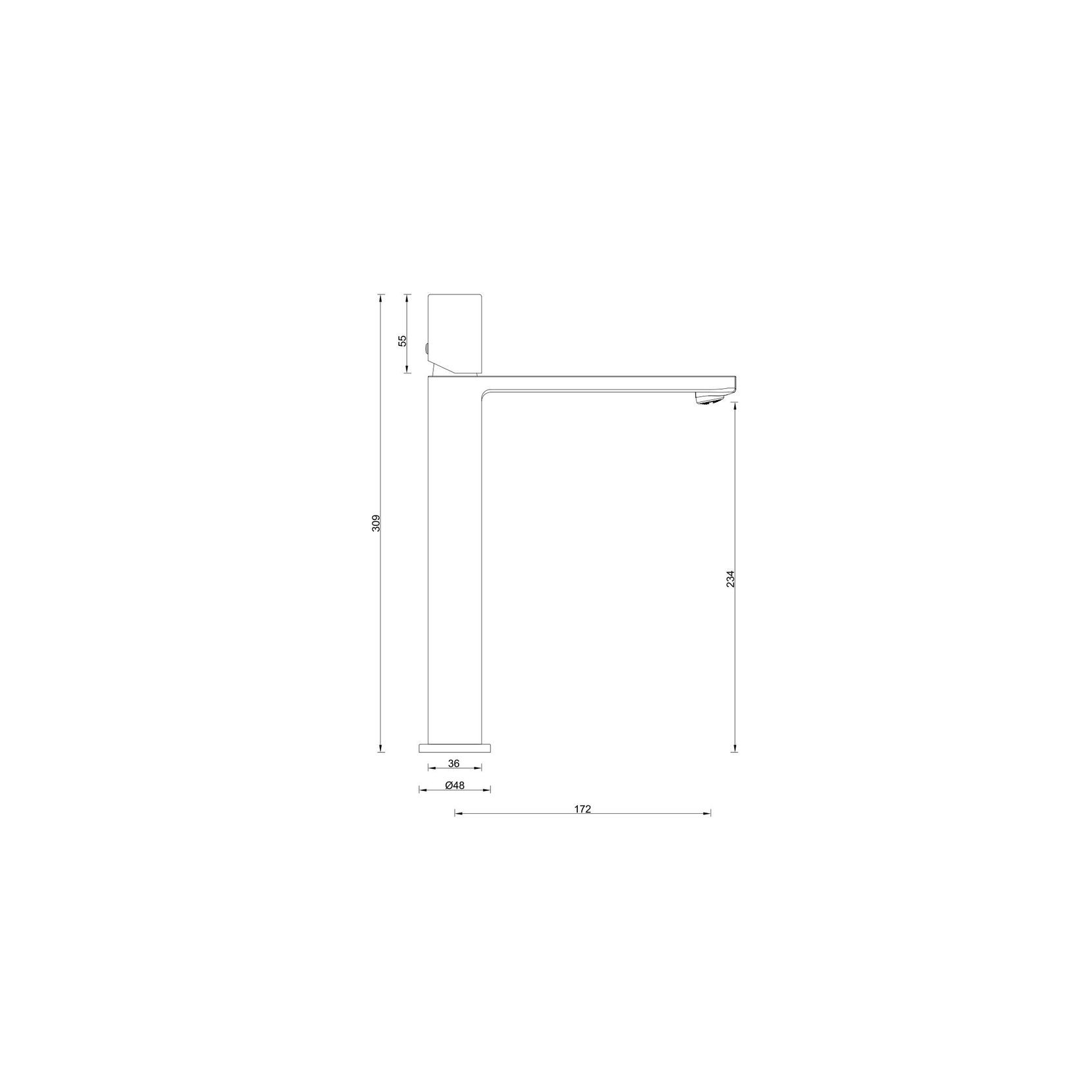 Cube Tall Basin Mixer Brushed Nickel gallery detail image