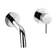 Elisa Wall Mounted Basin Mixer with Short Spout Chrome gallery detail image