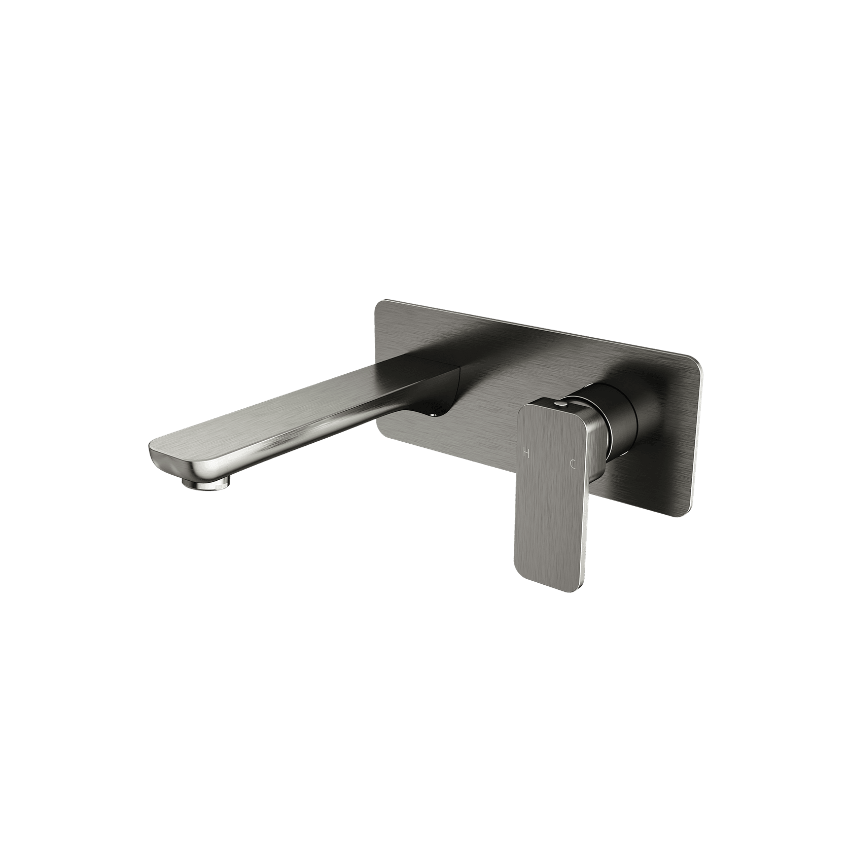 Flint Wall Mounted Basin Mixer Gun Metal gallery detail image