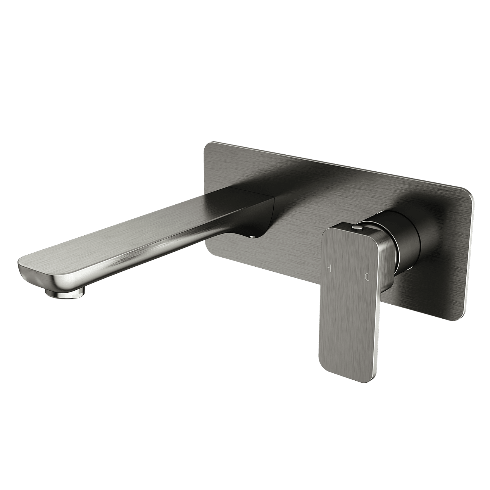 Flint Wall Mounted Basin Mixer Gun Metal gallery detail image