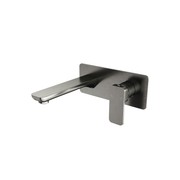 Flint Wall Mounted Basin Mixer Gun Metal gallery detail image