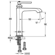 Liberty Tall Basin Mixer Oil Rubbed Bronze gallery detail image