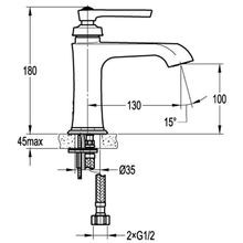 Liberty Standard Basin Mixer Aged Iron gallery detail image