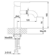 Loft Standard Basin Mixer Brushed Copper gallery detail image