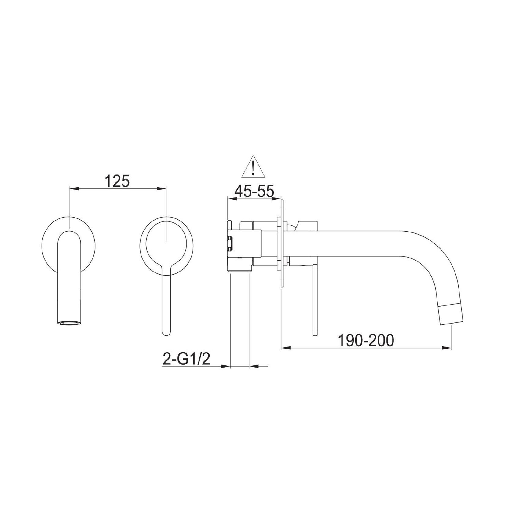 Loft Wall Basin Mixer Brushed Copper gallery detail image