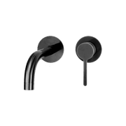 Loft Wall Basin Mixer with Short Spout Gun Metal gallery detail image