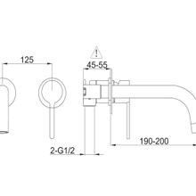 Loft Wall Basin Mixer Gun Metal gallery detail image