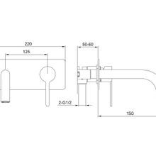 Loft Wall Basin Mixer with Short Spout Brushed Copper gallery detail image