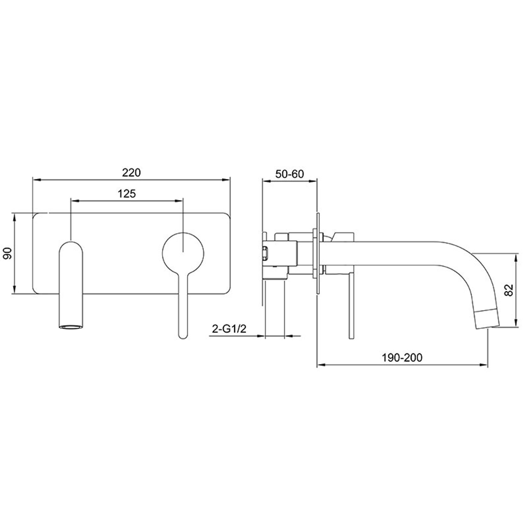 Loft Wall Basin Mixer Brushed Copper gallery detail image