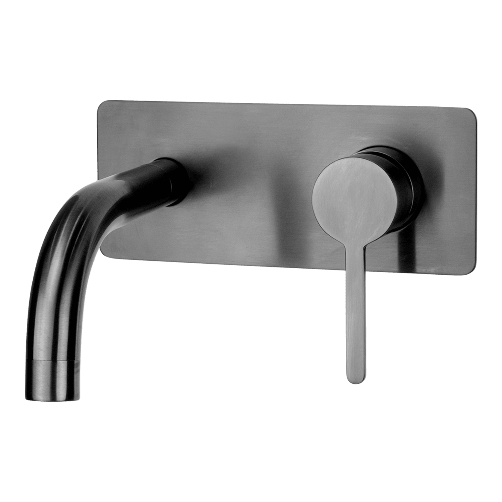 Loft Wall Basin Mixer with Short Spout Gun Metal gallery detail image