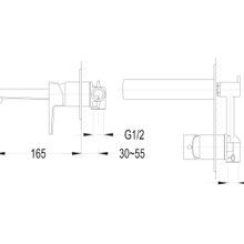 Nova/Vivid Wall Mounted Basin Mixer Chrome gallery detail image