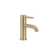 Scarab Standard Basin Mixer Brushed Gold Knurled Handle gallery detail image