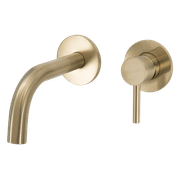 Scarab Wall Basin Mixer with Short Spout Brushed Gold gallery detail image