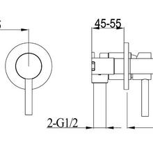 Scarab Wall Basin Mixer with Short Spout Brushed Gold gallery detail image