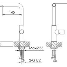 Urban Minimalist Mixer Brushed Stainless White Handle gallery detail image