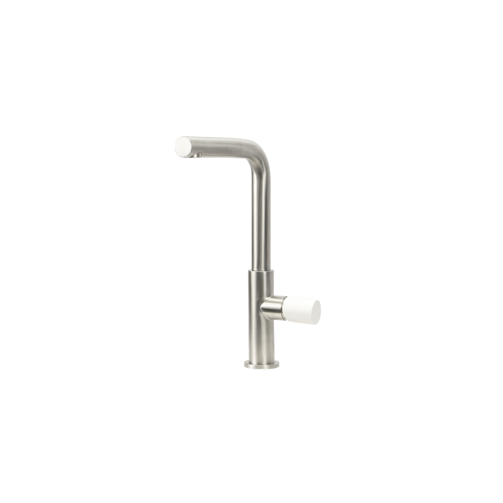 Urban Minimalist Mixer Brushed Stainless White Handle gallery detail image