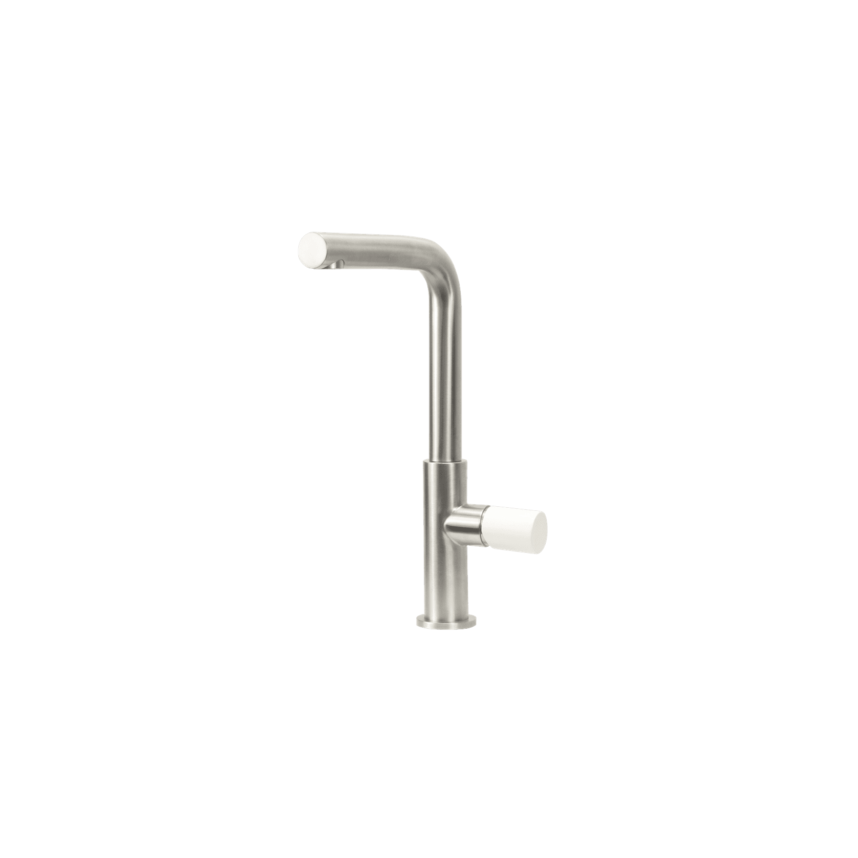 Urban Minimalist Mixer Brushed Stainless White Handle gallery detail image