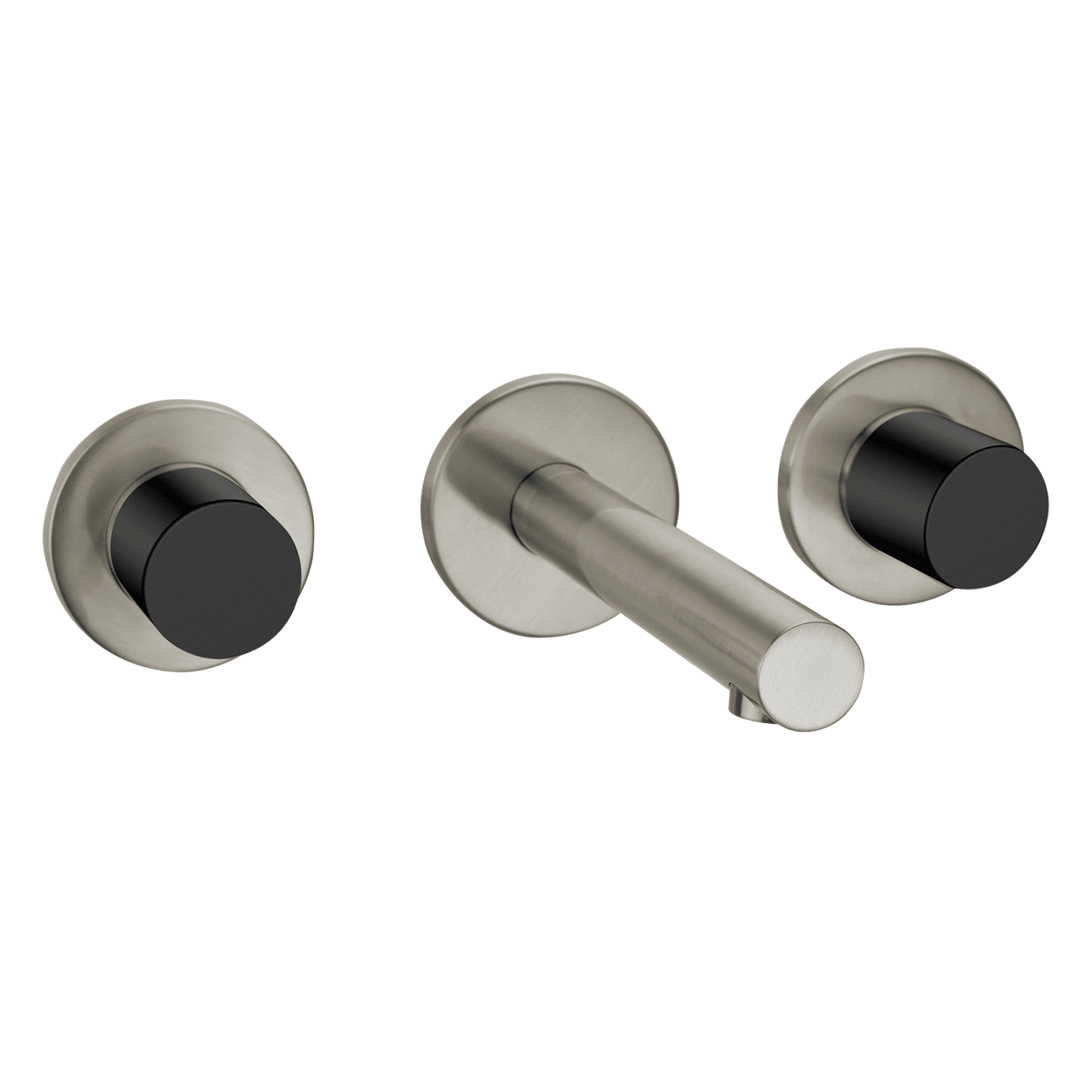 Urban Wall Mounted Basin Mixer Brushed Stainless gallery detail image