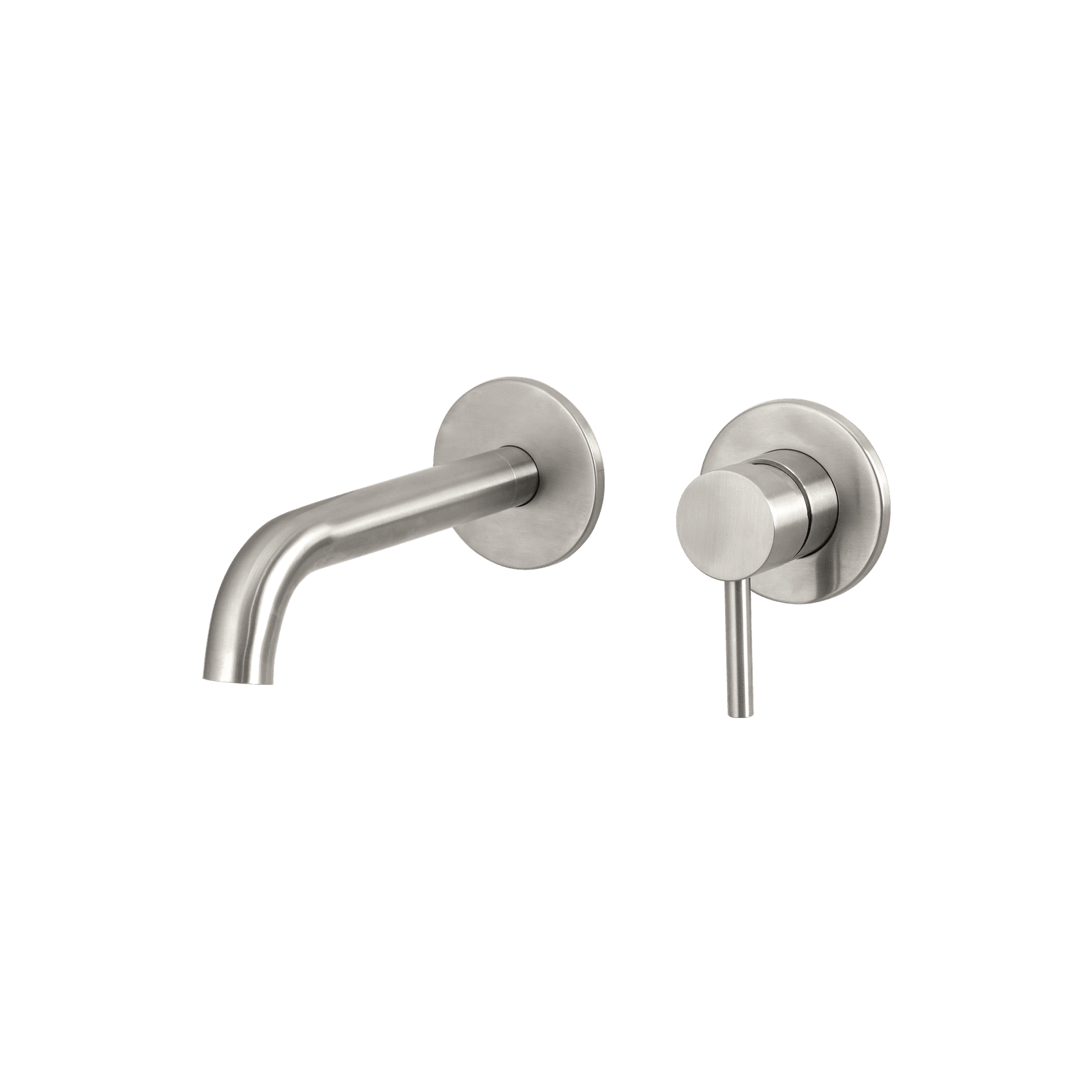 Urban Wall Mounted Basin Mixer Brushed Stainless gallery detail image