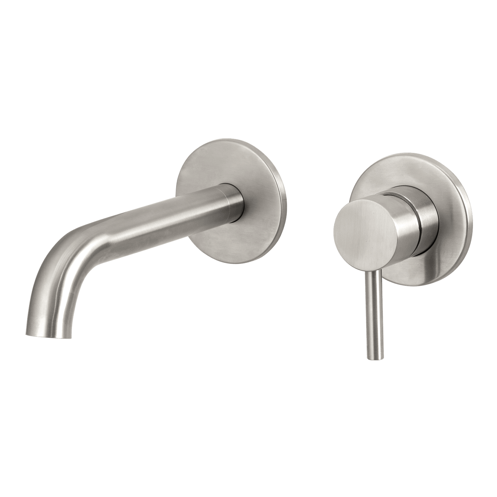 Urban Wall Mounted Basin Mixer Brushed Stainless gallery detail image