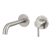 Urban Wall Mounted Basin Mixer Brushed Stainless gallery detail image