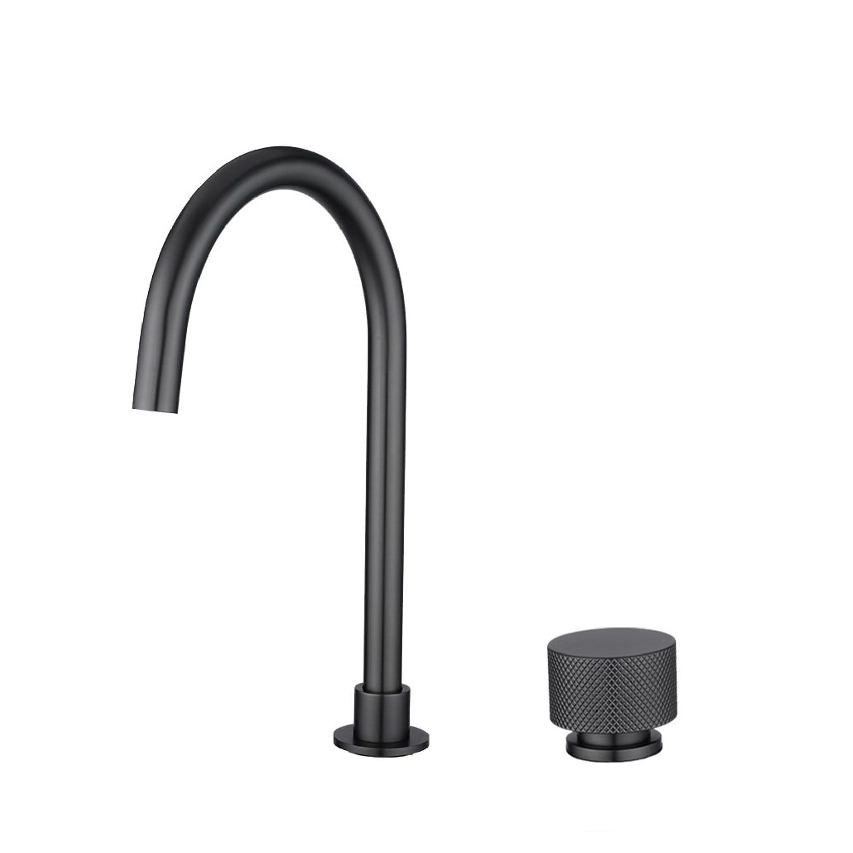 Moon Swivel Basin Mixer Gun Metal Grey gallery detail image