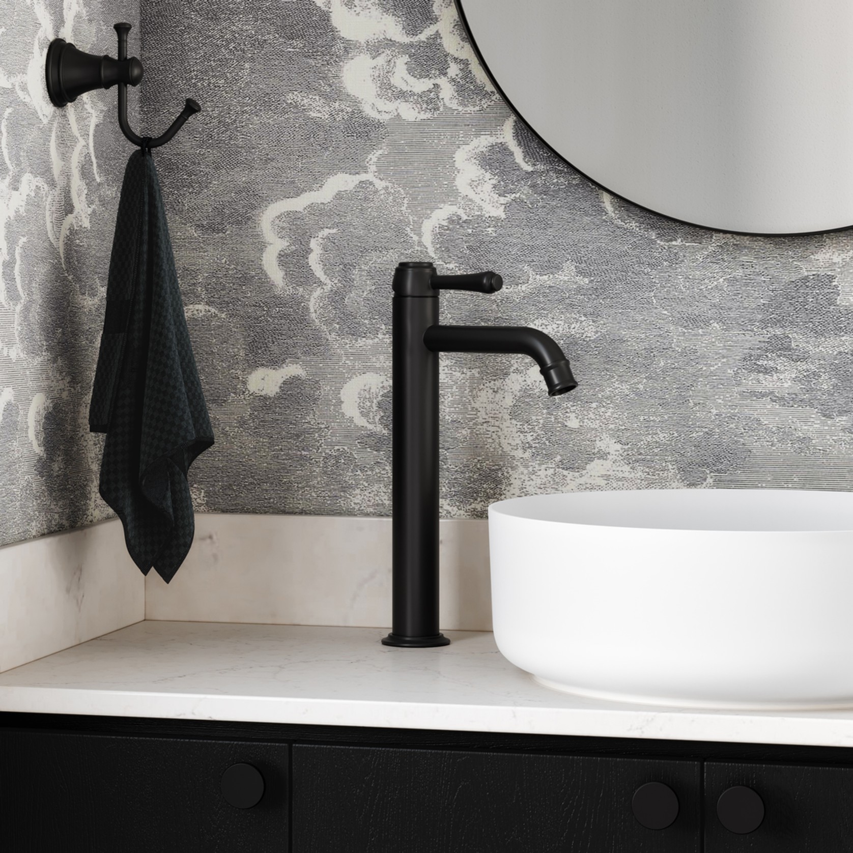 Kingsley Extended Basin Mixer - Matte Black gallery detail image