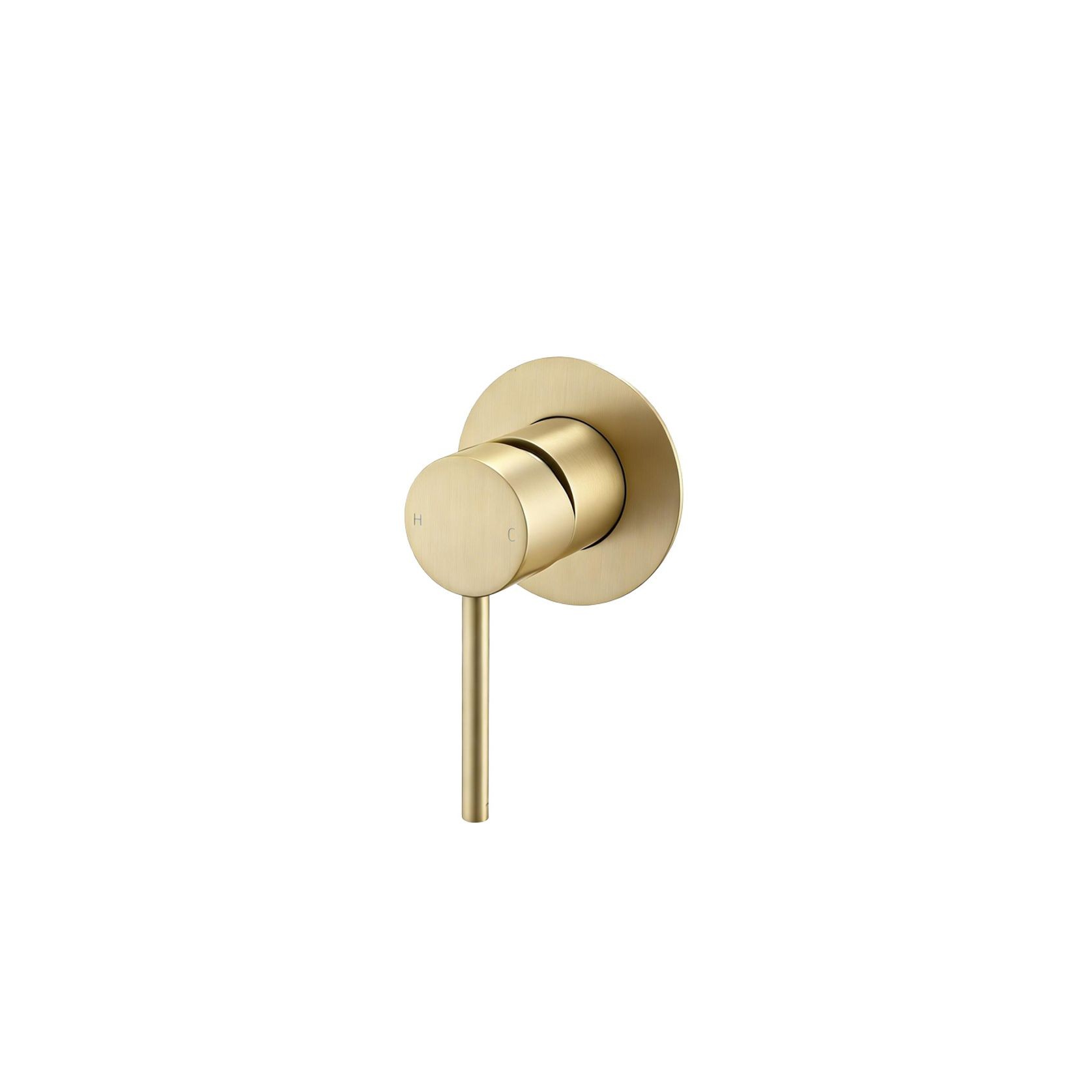 Lucid Pin Wall Mixer Trim Kit Light Brushed Brass gallery detail image
