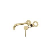Lucid Pin Spout Mixer Trim Kit Light Brushed Brass gallery detail image