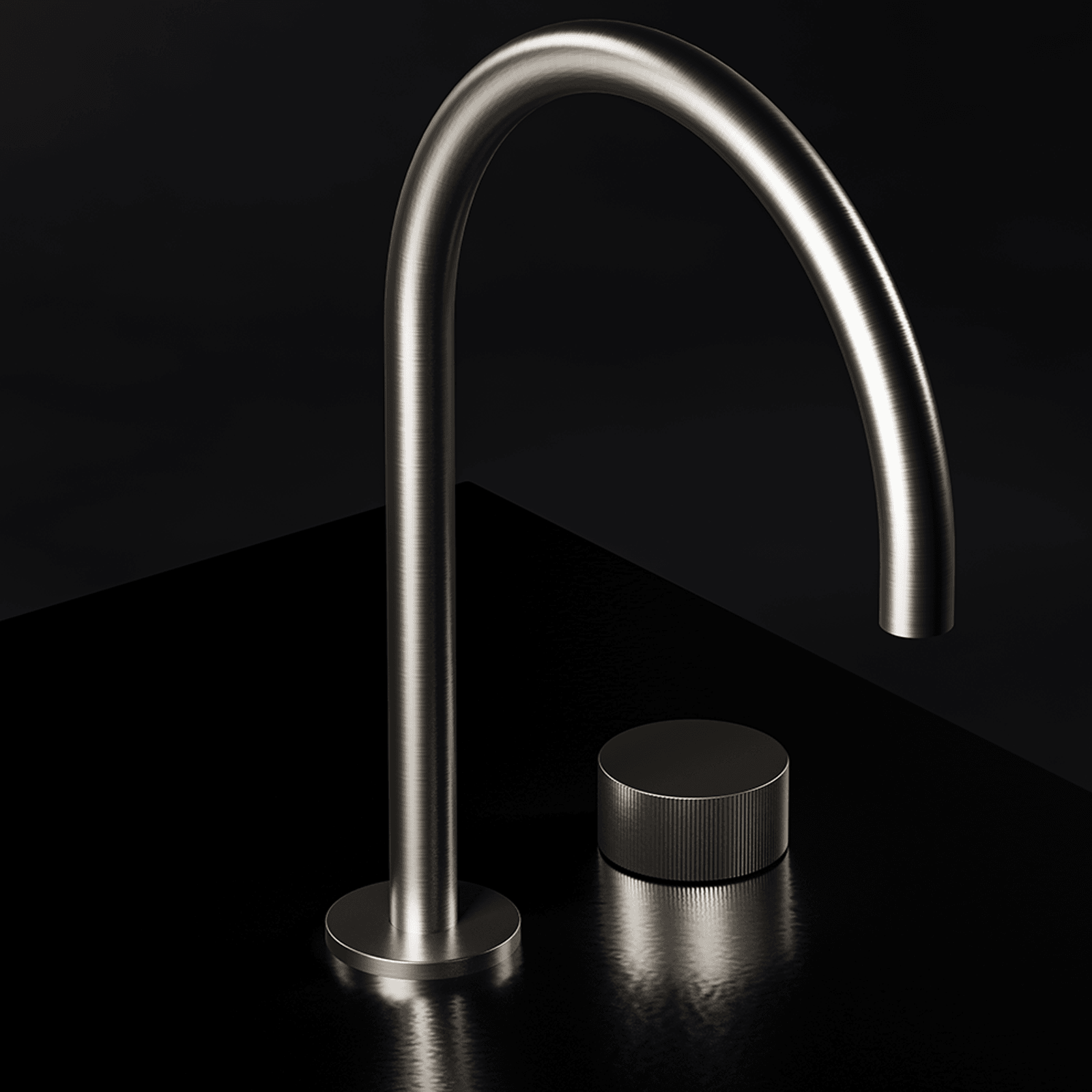 Lente Progressive High Spout Deck Mounted Basin Mixer gallery detail image